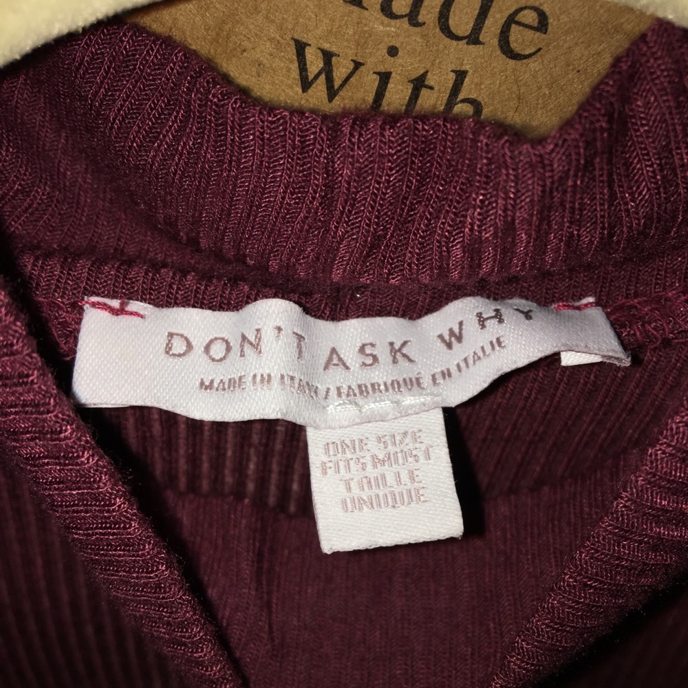 Maroon Ribbed Shirt - Picture 2 of 3
